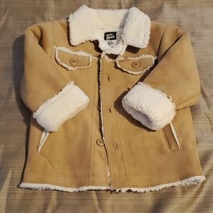 Kids suede warm winter jacket.
